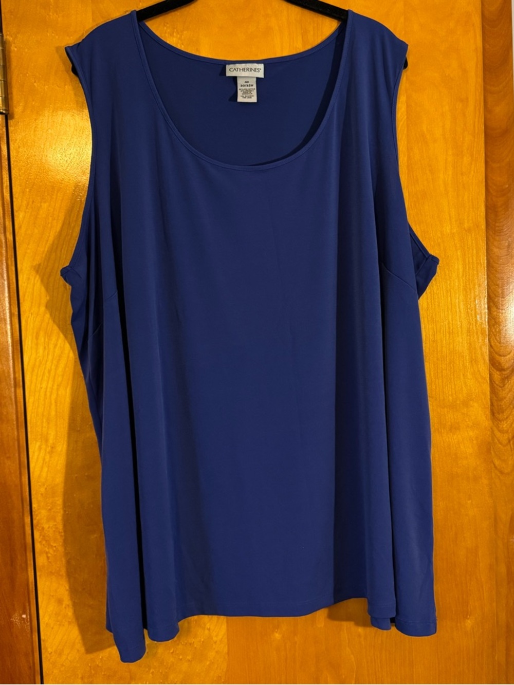 Catherines Royal Blue Sleeveless Scoop Neck Tank